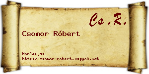 Csomor Róbert névjegykártya
